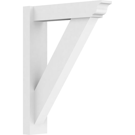 5"W X 20"D X 26"H Traditional Architectural Grade PVC Outlooker with Traditional Ends