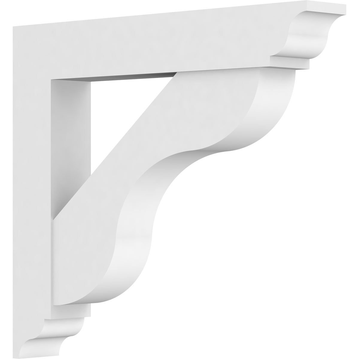 5"W X 30"D X 30"H Standard Carmel Architectural Grade Pvc Bracket With Traditional Ends