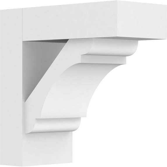 5"W x 12"D x 12"H Standard Olympic Architectural Grade PVC Bracket with Block Ends