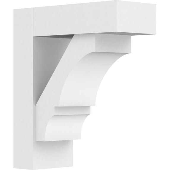 5"W x 12"D x 14"H Standard Balboa Architectural Grade PVC Bracket With Block Ends