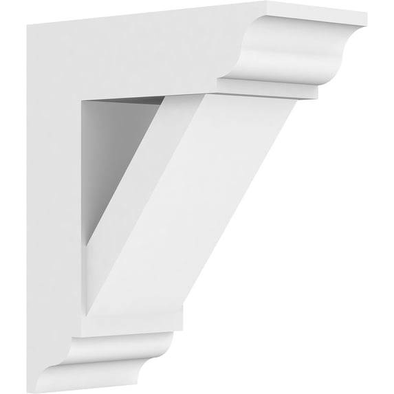 5"W x 12"D x 14"H Standard Traditional Architectural Grade PVC Bracket with Traditional Ends