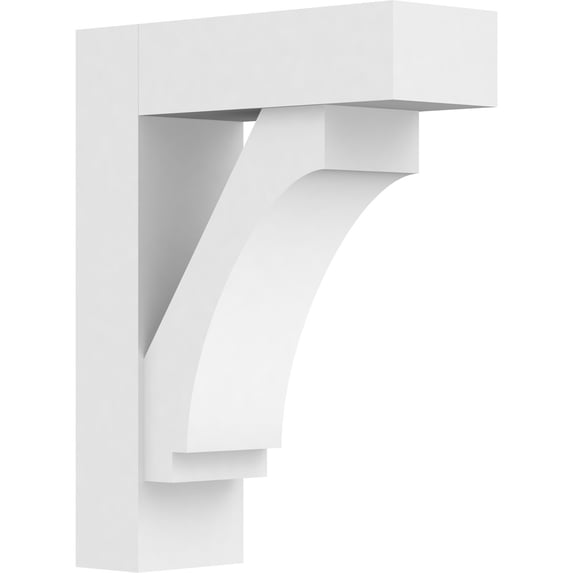 5"W x 14"D x 18"H Standard Imperial Architectural Grade PVC Bracket With Block Ends