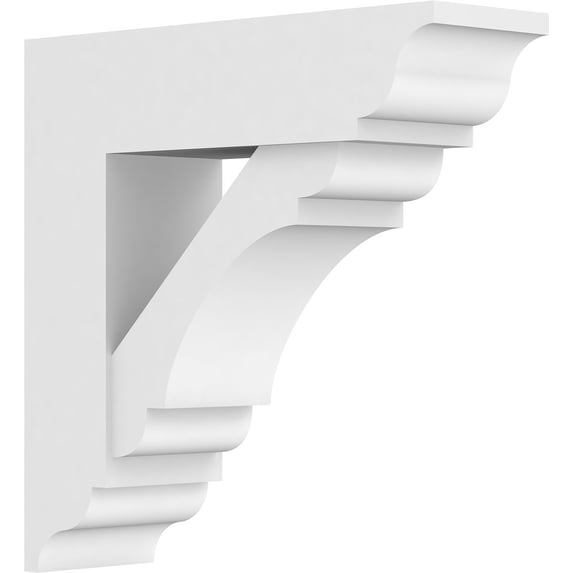 5"W x 18"D x 18"H Standard Olympic Architectural Grade PVC Bracket with Traditional Ends