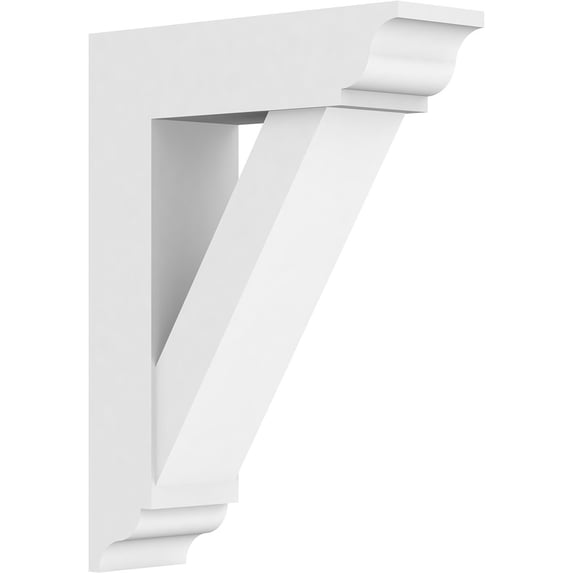 5"W x 18"D x 24"H Standard Traditional Architectural Grade PVC Bracket with Traditional Ends