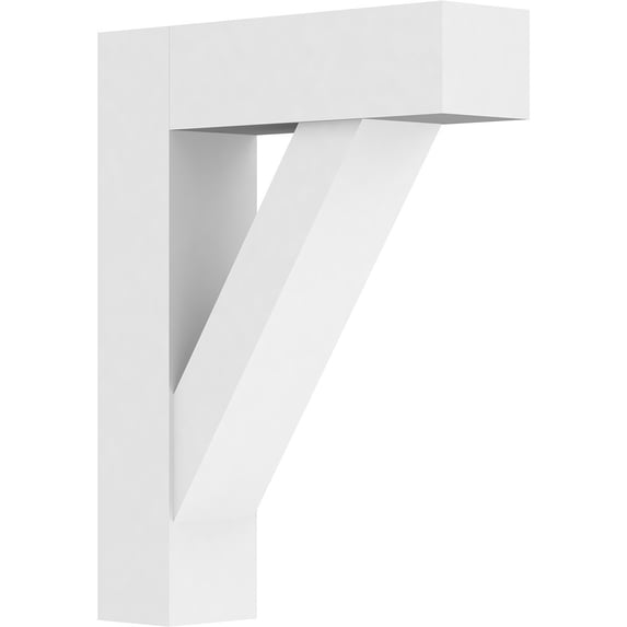 5"W x 20"D x 26"H Standard Traditional Architectural Grade PVC Bracket with Block Ends