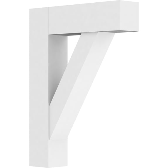 5"W x 24"D x 32"H Standard Traditional Architectural Grade PVC Bracket with Block Ends