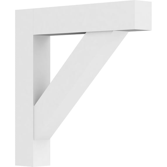 5"W x 36"D x 36"H Standard Traditional Architectural Grade PVC Bracket with Block Ends