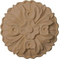 thumbnail image 1 of 5"W x 5"H x 3/4"P Kent Floral Round Rosette, Rubberwood, 1 of 14