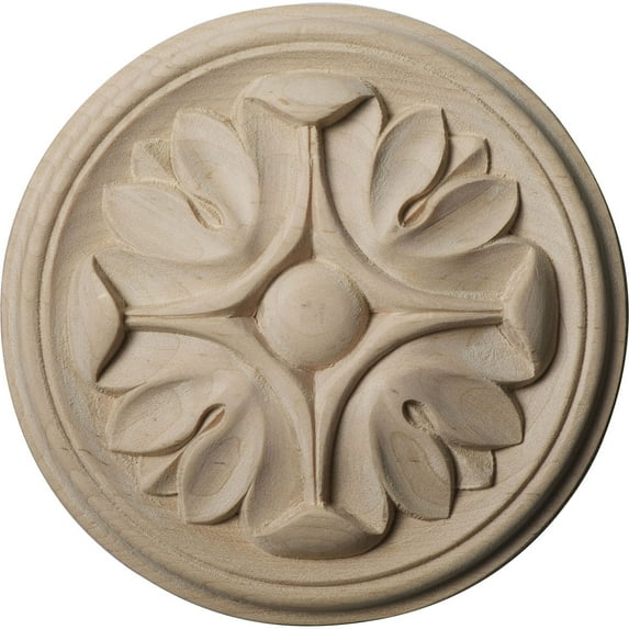 5"W x 5"H x 3/4"P Raymond Round Rosette, Cherry