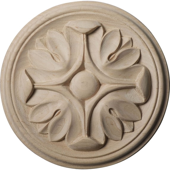 5"W x 5"H x 3/4"P Raymond Round Rosette, Maple