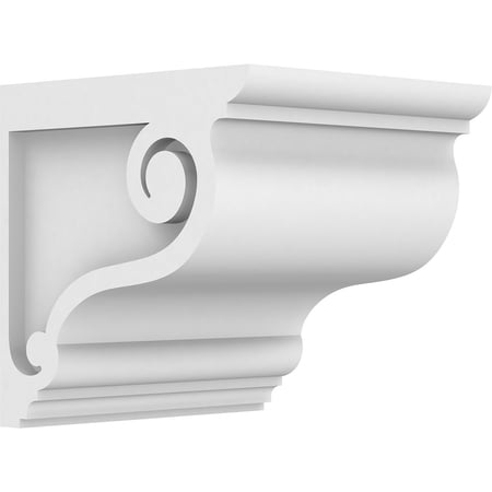 5"W x 6"D x 6"H Standard Scroll Architectural Grade PVC Corbel