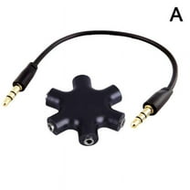 5 Way 3.5mm Audio Female Port HUB Headset AUX Stereo Multi Adapter I5H9