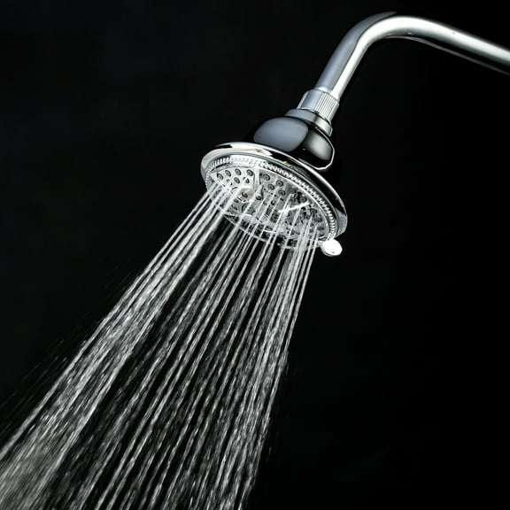 5-Way with High Pressure Shower Head, Fixed Head Chrome