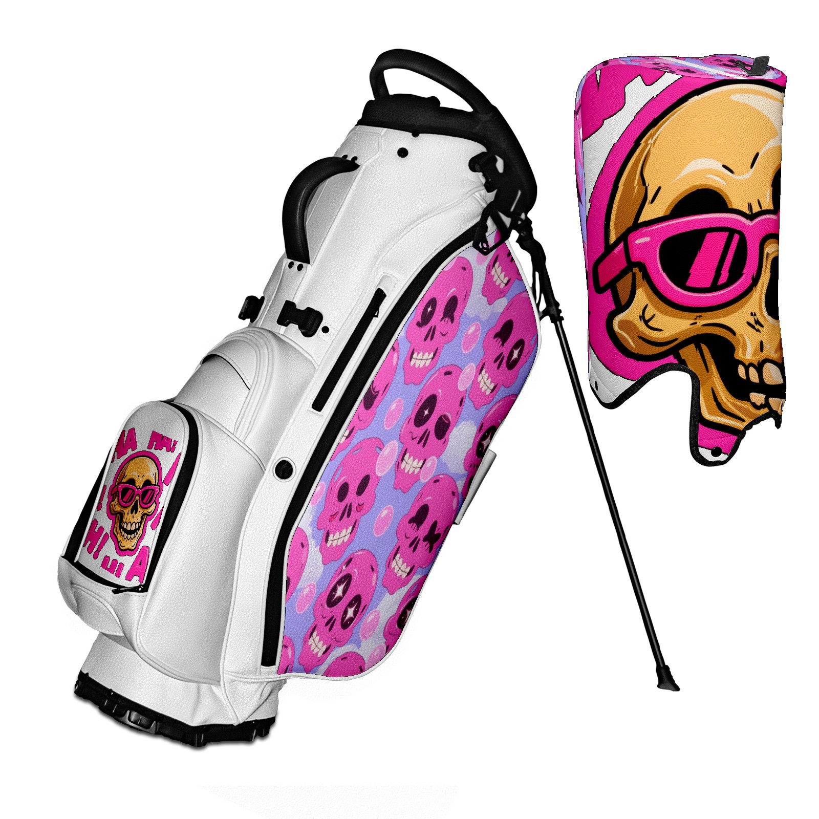 5 Ways Divider Golf Bag Waterproof Leather Golf Stand Bag Large Capacity & Versatile Personalized Customized Printing Golf Club Bag for Men Women 13391860006757485