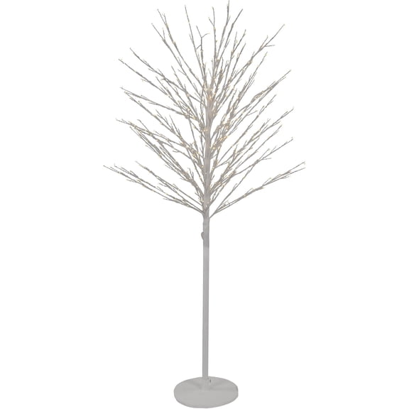 5' White LED Lighted Christmas Twig Tree - Warm White Lights