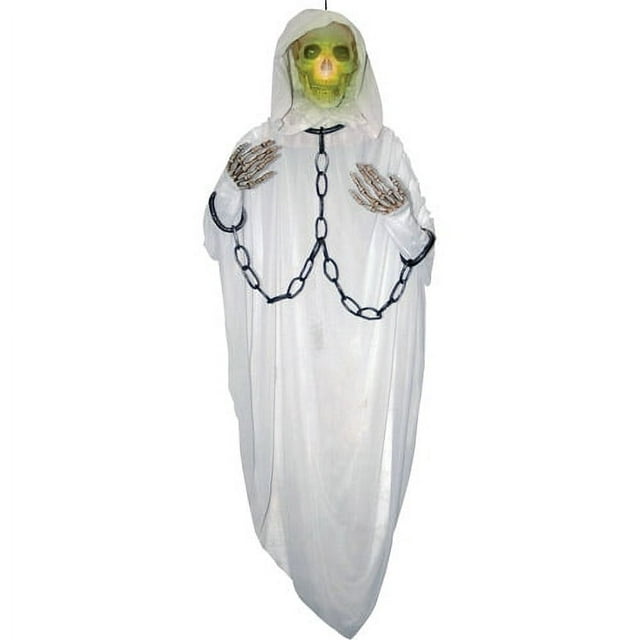5\' White Reaper Light-up Chained Halloween Decoration