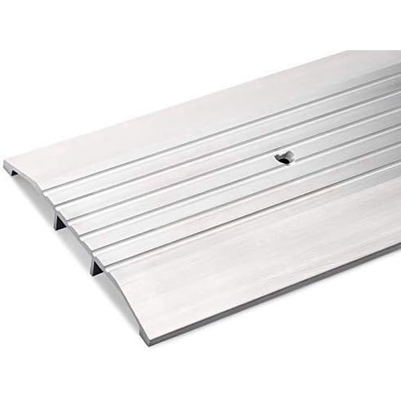 Randall Manufacturing Corrugated Aluminum Door Threshold 5 in W x 1 2 in H x 48 3 4 in L Silver