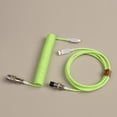 thumbnail image 1 of 5 Wire Coiled Spring Cable Double Sleeve USB Braided Cable Fast Charger Mechanical Keyboard Coiled Cable, 1 of 5