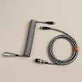 thumbnail image 1 of 5 Wire Coiled Spring Cable Double Sleeve USB Braided Cable Fast Charger Mechanical Keyboard Coiled Cable, 1 of 5