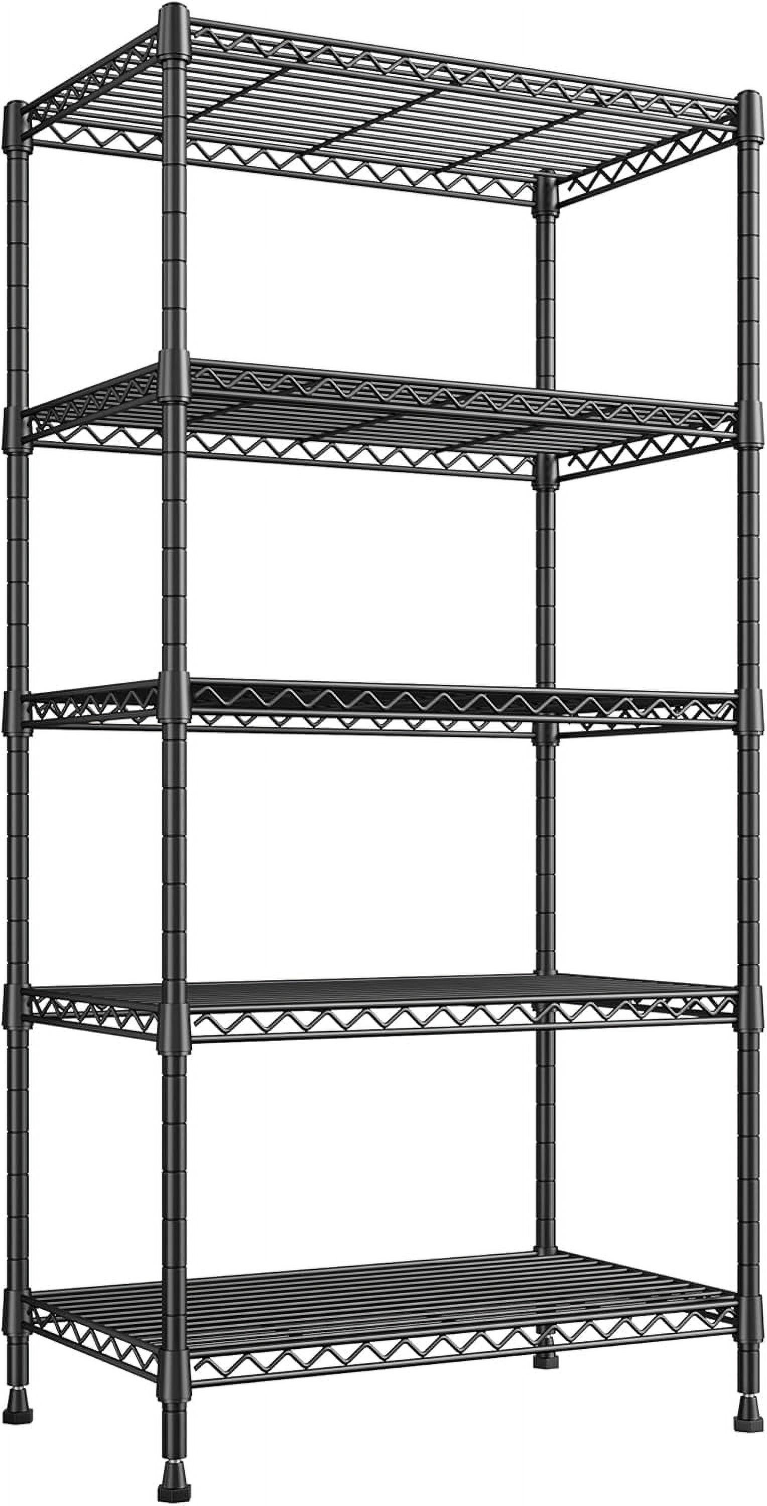 5-Wire Storage Shelves Metal Storage Shelving Unit Adjustable Steel ...