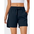 thumbnail image 1 of 5" Womens Athletic Running Shorts Lightweight Quick Dry Basic Shorts Workout Gym Shorts with Pockets navy blue XL, 1 of 6