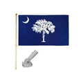 thumbnail image 1 of 5' Wood Flag Pole Kit W/ Nylon White Bracket 3x5 South Carolina Blue Poly Flag, 1 of 1