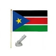 thumbnail image 1 of 5' Wooden Flag Pole Kit W/ Nylon White Bracket 3x5 South Sudan Polyester Flag, 1 of 1