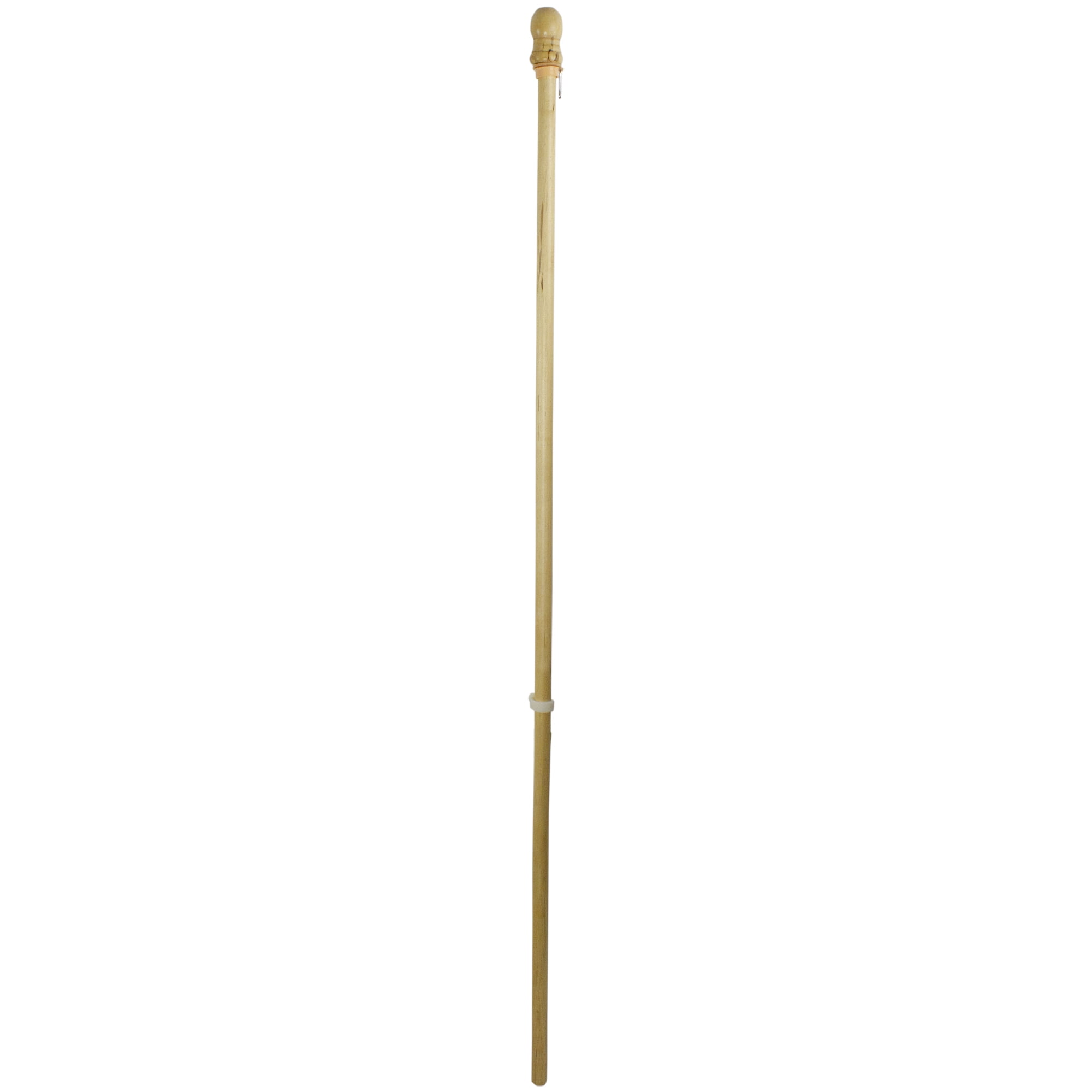 5-Foot Natural Wood Flagpole with Anti-Furling Ring and Bracket Kit