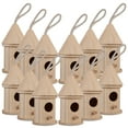 5" Wooden Hut Birdhouse by Make Market Unfinished Birdhouse Made of