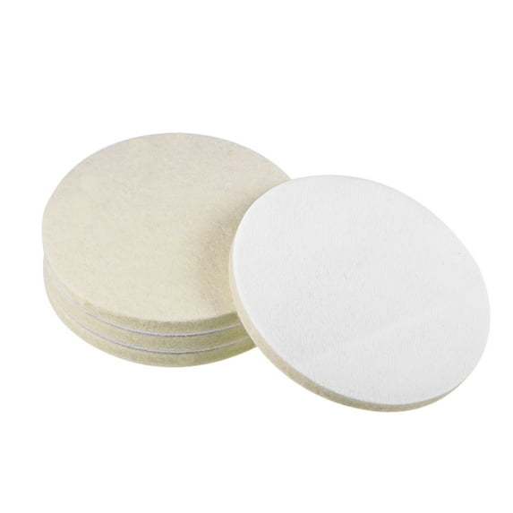 5" Wool Felt Polishing Pad Buffing Wheels Wool for Orbital Sander, 4 pieces