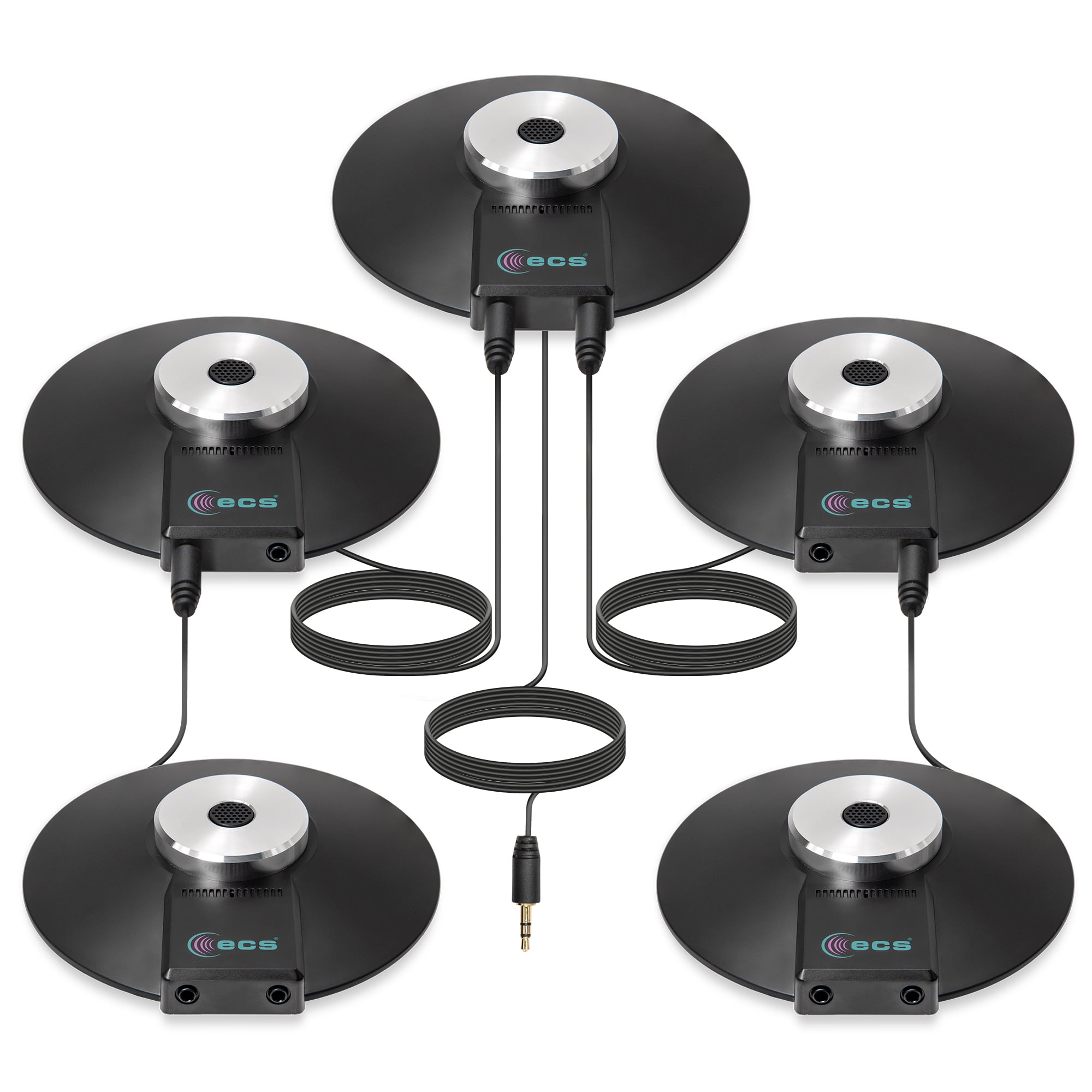 (5) WordForum 3.5mm Conference Microphone, Omnidirectional Condenser Mic for Video Conference, Zoom, Skype, Online Class, Court Reporting