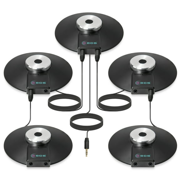 (5) WordForum 3.5mm Conference Microphone, Omnidirectional Condenser Mic for Video Conference, Zoom, Skype, Online Class, Court Reporting