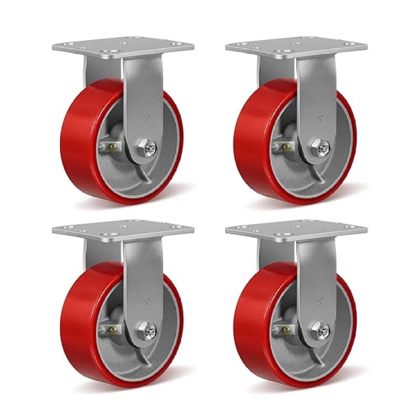 5" X 2" Heavy Duty Casters- Industrial Casters, Polyurethane Casters ...