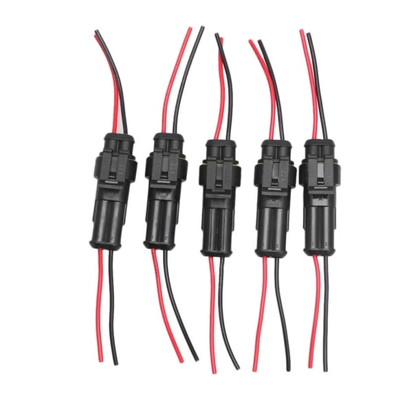 5 X 2 Pin Way Car Auto Waterproof Electrical Connector Plug Socket Wire Kit New