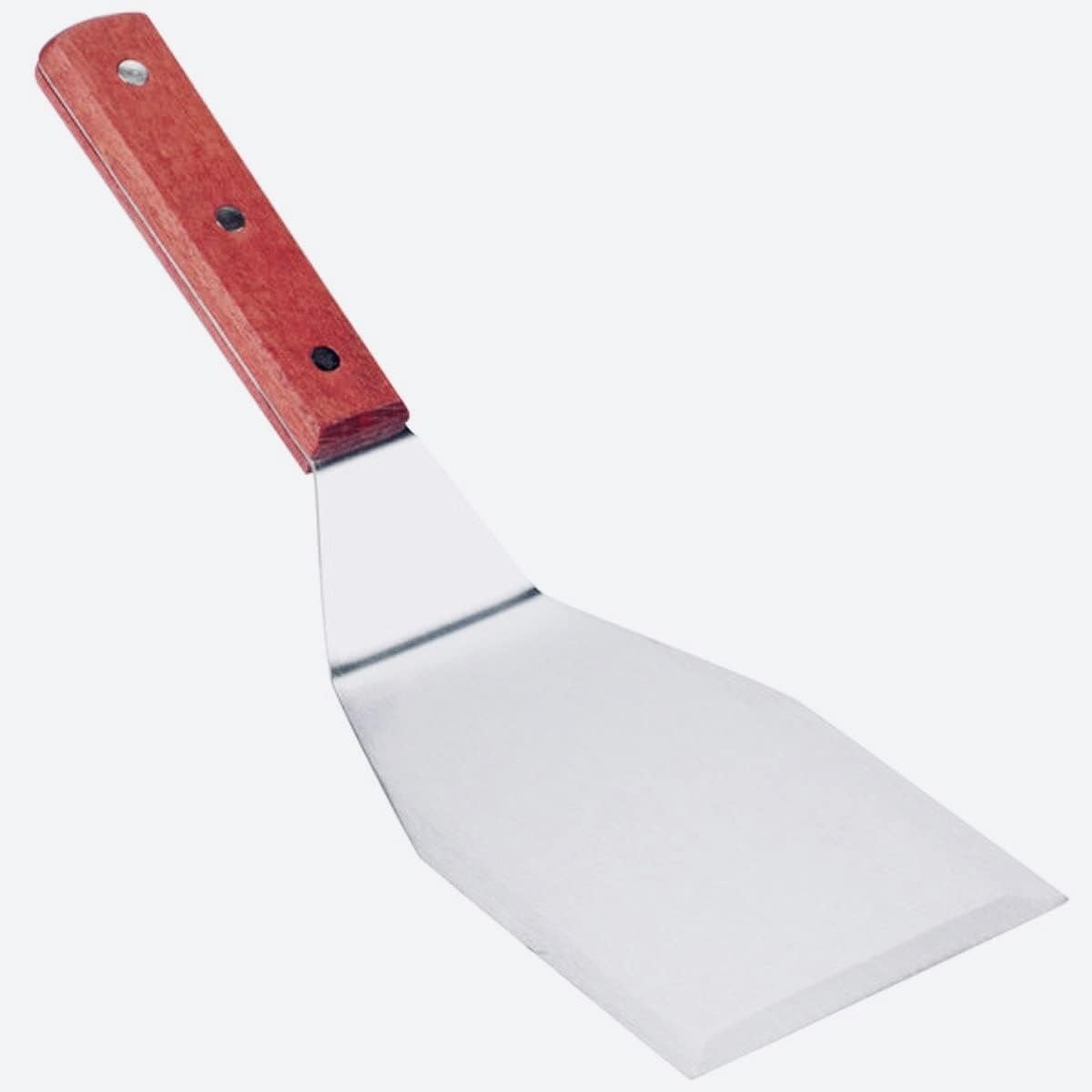 5 X 3Inch Blade Hamburger With Wooden Handle, Stainless Steel Blade
