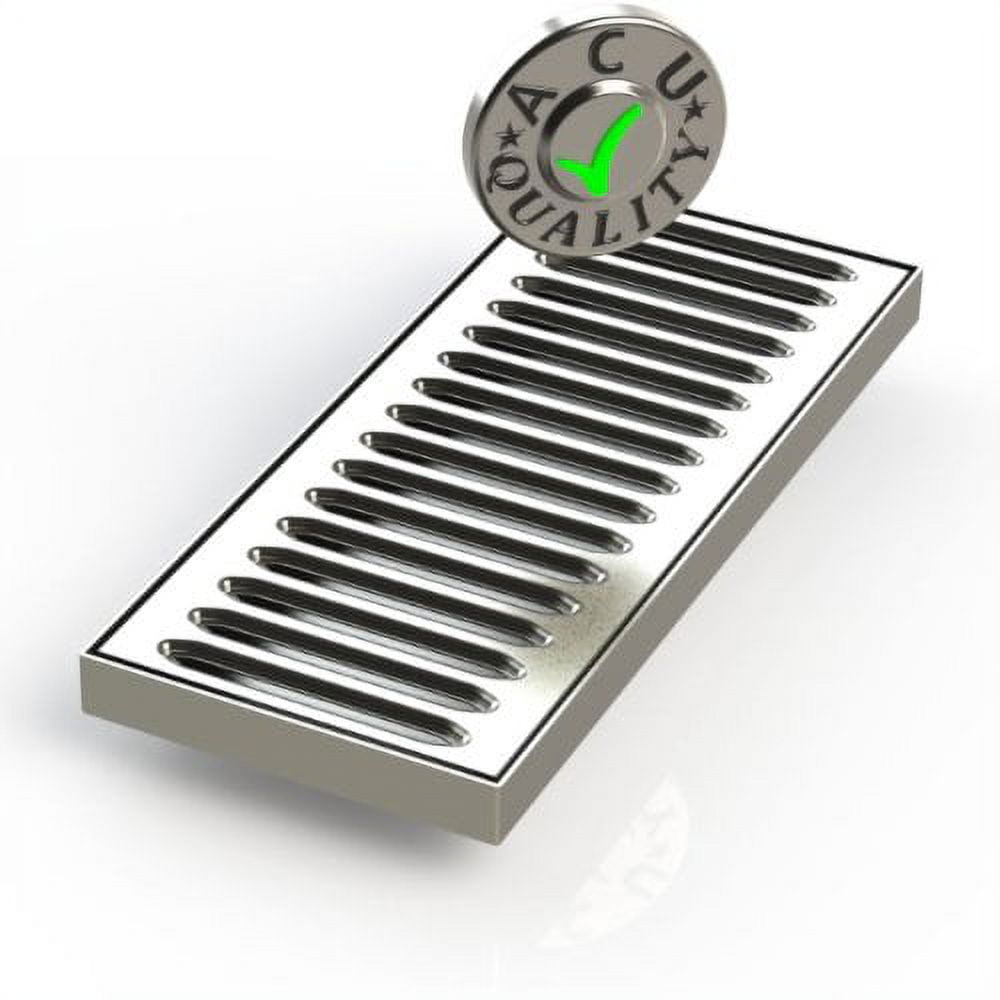 5" X 30" X 3/4 Surface Mount Drip Tray No Drain Stainless Steel 4 Brushed Finish