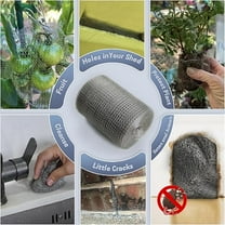 5" X 30 ft 304 Stainless Steel Mesh, Wire Mesh for Rodent, Hole Fill Fabric Gap Blocker, Double Layer Metal Mesh Roll, Flexible Stretchy for Garden House and DIY