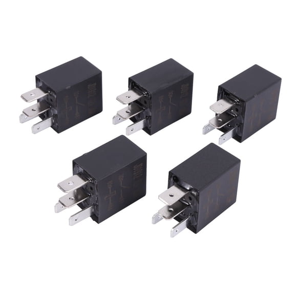 5 X 30A AMP 12V 4Pin Car Auto Relay Kit SPST For Fan Fuel Pump Light Horn,5 X 30A Relay (4Pin),black