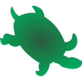 5 X 4.25 Dark Green Fade Sea Turtle Bumper Sticker Truck Vinyl Car Decal
