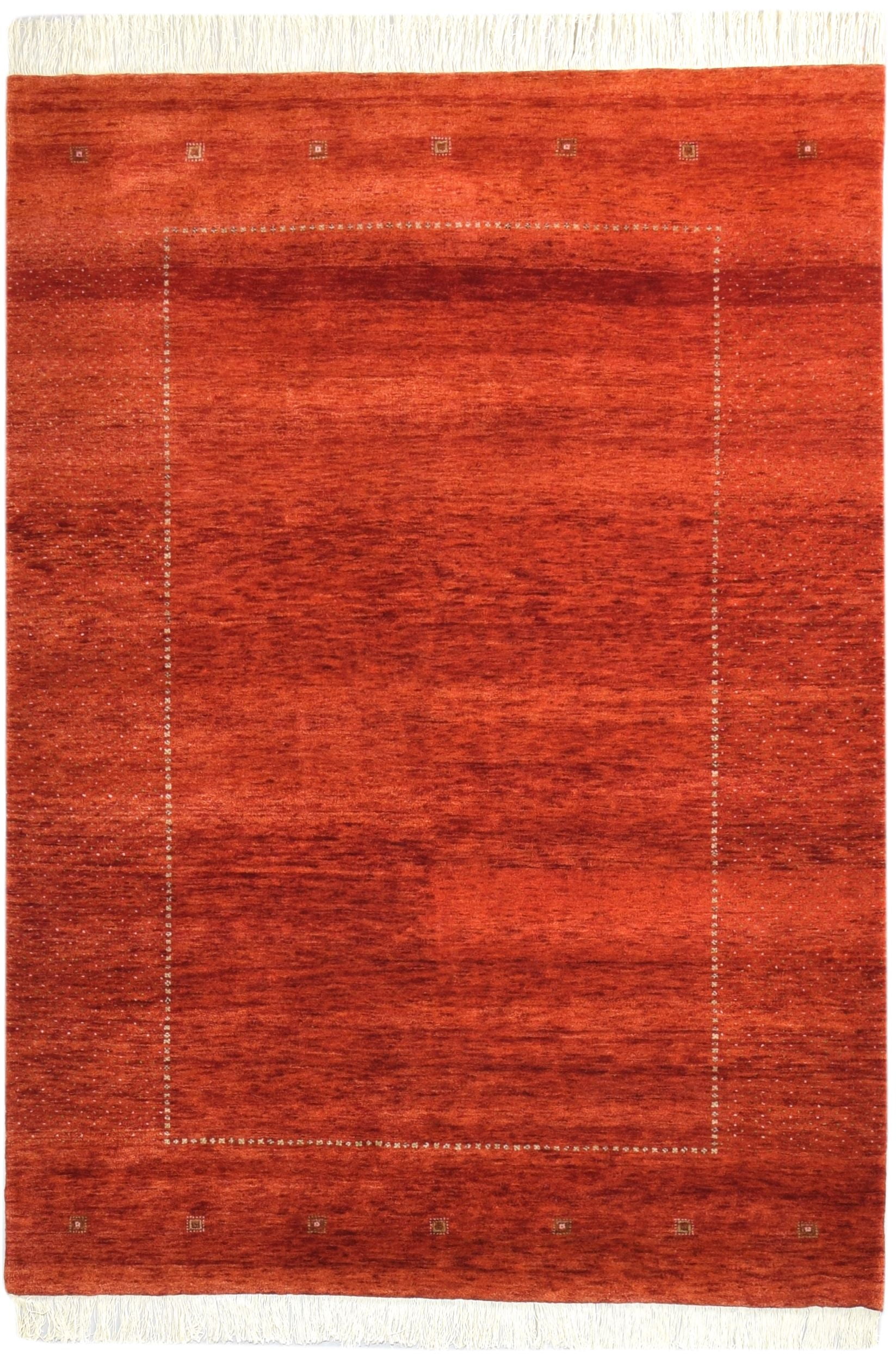 5' X 6' Rug Wool Rust Tribal Hand Knotted Gabbeh Southwestern Room Size ...