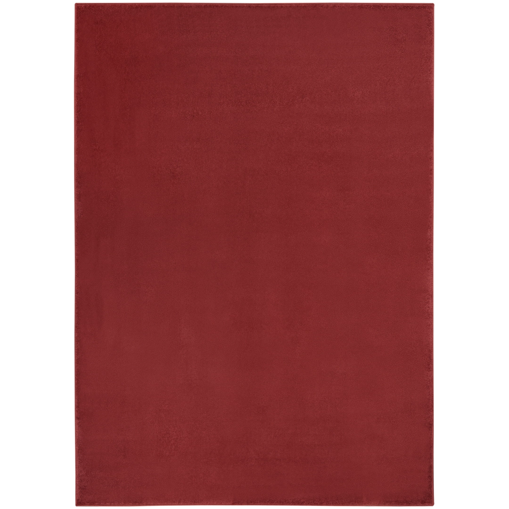 5' X 7' Brick Red Non Skid Indoor Outdoor Area Rug - 6' x 7'