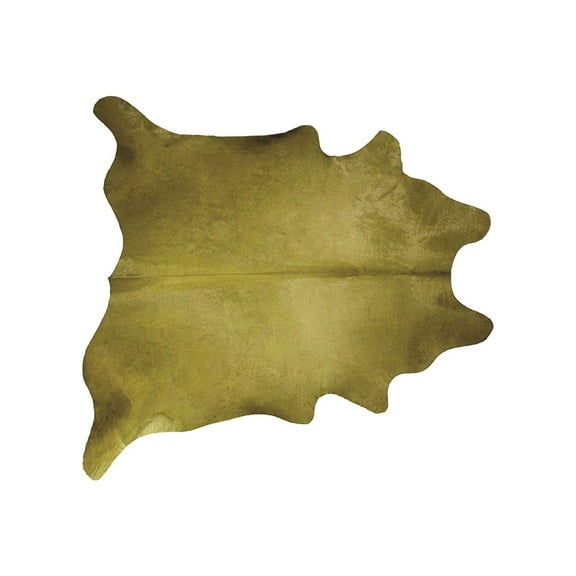 5" X 7" Lime Cowhide Area Rug
