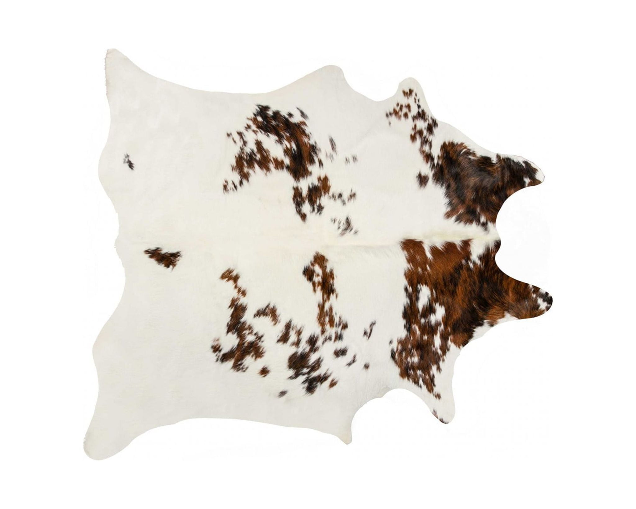 Luxurious Hand-Knotted Blue Cowhide Wool Area Rug, 5' x 7'