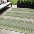 thumbnail image 1 of 5' X 8' Artichoke Green And Light Green Striped Washable Indoor Outdoor Area Rug, 1 of 5