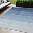 thumbnail image 1 of HomeRoots 595800 5 x 8 ft. Blue & Gray Ombre Washable Indoor & Outdoor Rectangle Area Rug, 1 of 5