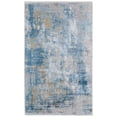 thumbnail image 1 of 5' X 8' Blue Gold and Gray Abstract Power Loom Area Rug With Fringe, 1 of 4