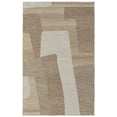 thumbnail image 1 of 5' X 8' Brown Tan and Ivory Wool Abstract Hand Tufted Area Rug, 1 of 9