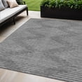 thumbnail image 1 of HomeRoots 598545 5 x 8 ft. Charcoal & Silver Geometric Washable Indoor & Outdoor Rectangle Area Rug, 1 of 5