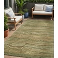 thumbnail image 1 of HomeRoots 618275 5 x 8 ft. Fern Green & Taupe Abstract Washable Indoor & Outdoor Rectangle Area Rug, 1 of 5