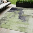 thumbnail image 1 of 5' X 8' Fern Green Gray And Black Abstract Washable Indoor Outdoor Area Rug, 1 of 5